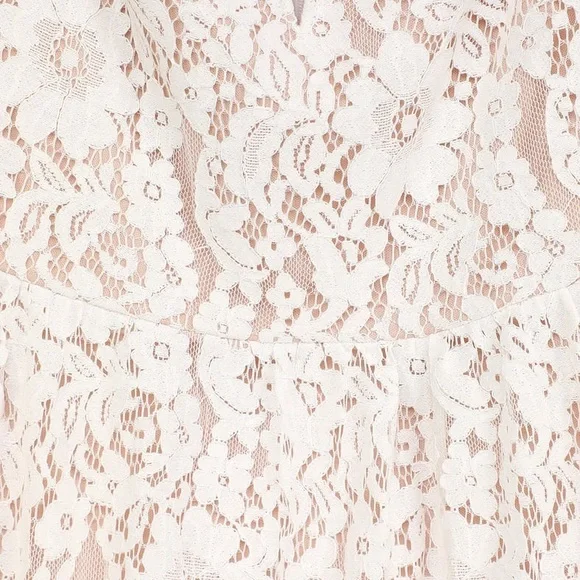 NWOT Lulus Absolutely Stunning White Lace Off-the-Shoulder Midi Dress Small - Picture 4 of 10